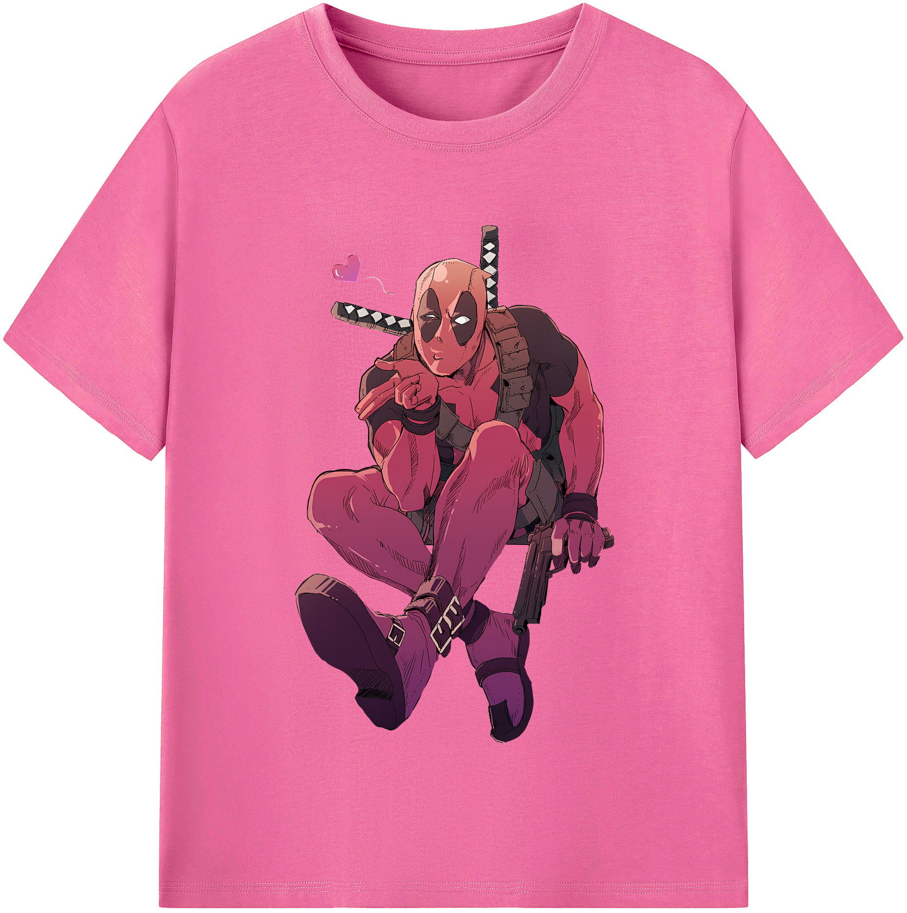 （画像用） Deadpool デッドプール レディースカジュアルプリントTシャツ（綿100％）